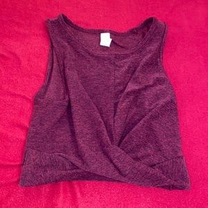 Two Tone Front Cross Crop Too